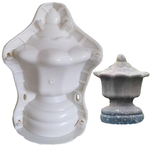 Moldes de estatua de concreto, moho de concreto para estatua de moldes de cemento de plástico de bricolaje para concreto moldes de estatua de hormigón decorativo para cerca de jardín, estilo1, 12.6x6