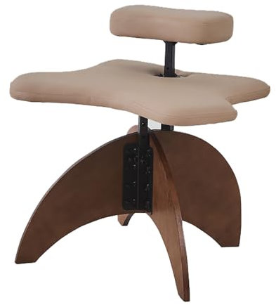 LULUMAIC Meditationsstuhl, kniender Bürostuhl, ergonomischer Kniestuhl, für Computerarbeiter und Meditationsfanatiker (Hellbraun, Einheitsgröße)