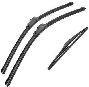 UUIUYGH Balai D'Essuie pour Toyota pour RAV4 XA30 2005 2006 2007 2008 2009 2010 2011 2012 24+16+12 3 Pièces Essuie-Glace Avant Arrière Pare-Brise Accessoires Fenêtre Essuie-Glaces Voiture