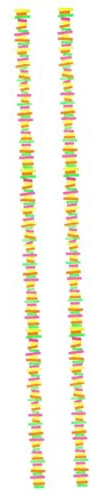 TOPBATHY 3 Sätze Fluoreszierende Papierschnur Partylichter Schier Kerzen Dekorativ Fälschung Streamer Band Girlanden Regenbogen-dekorationen Geburtstagsbanner Neon Colorful 2 Stück * 3