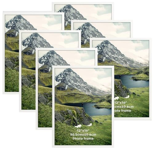 Giftgarden Cornice 30x40,CorniceBianca in PVC, Decorare la Casa,Set di 7
