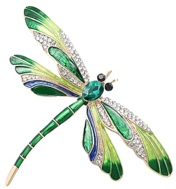 Libellen-Haarspange, Libellen-Brosche - Libellen-Charm, Strass-Drachenfliegen-Pins,Fliegende Drachenbrosche, Libellenschmuck, Tierbrosche für Weihnachten, Muttertag, Erntedankfest, Geburtstag