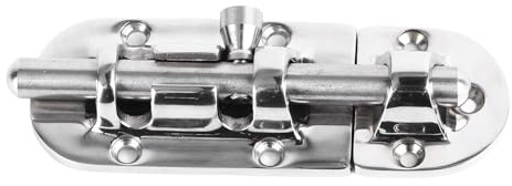 YWBL-WH 316 Bloqueo de Tornillo Deslizante de Acero Inoxidable de Acero Inoxidable para Puertas de 110 X 38 Mm - Ideal para Habitaciones, Baños, Cocinas - Compacto y Portátil