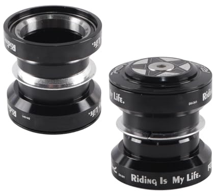 Fasizi Juego de dirección para bicicleta de montaña de aleación de aluminio de 34 mm para tubo de dirección de 28,6 mm