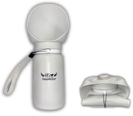 Gourde Pliable Chien 550 ML – Bouteille d’Eau Portable en Silicone Alimentaire – Anti-Fuite, Léger, Bol Intégré, Hygiénique – Accessoire de Voyage pour Chiens
