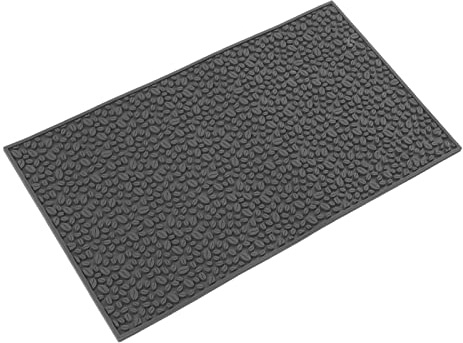 Fafeicy Tapis de Bar pour Comptoir, Tapis de Vaisselle Antidérapant en PVC, de Service de Séchage isolé pour , Restaurants, Cafés (GREY)
