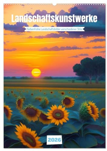 Schöne Landschaften (Wandkalender 2026 DIN A2 hoch), CALVENDO Monatskalender: Stilvolle Landschaftsbilder (CALVENDO Natur)