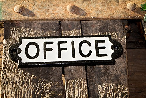 Antikas - Schild Eisen Gusseisen Office Büro Arbeitszimmer antik Tür Nostalgie Zimmer