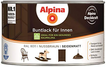 Buntlack für Innen - RAL8011 - Nussbraun - seidenmatt 300 ml