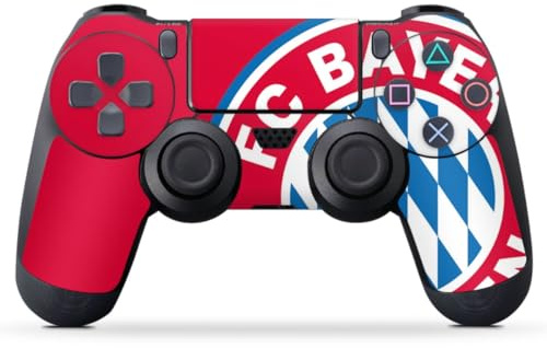 DeinDesign Skin kompatibel mit Sony PlayStation 4 Controller Folie Sticker FC Bayern München Offizielles Lizenzprodukt FCB