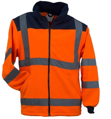 URG Fleece Warnjacke Winterjacke Warnschutzjacke Arbeitsjacke Orange (POL-HSV-OR)
