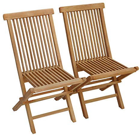 Happy Garden Set di 2 sedie da Giardino Pieghevoli in Teak Lombok.