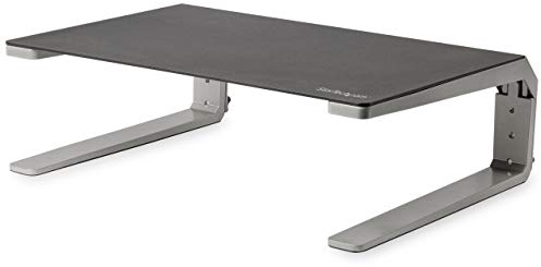 StarTech Rehausseur Écran, Acier et Aluminium, Jusqu'a 32 Pouces (MONSTND), noir/argent