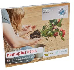 nemaplus depot präventive Trauermückenbekämpfung mit SF Nematoden 200 Kapseln reicht für 20 Töpfe mit 12 cm Durchmesser