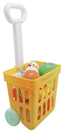 ODS - Einkaufswagen mit ausziehbarem Griff, mit 14 Teilen (Obst, Gemüse, Brot, Schachteln und Flaschen), 44080