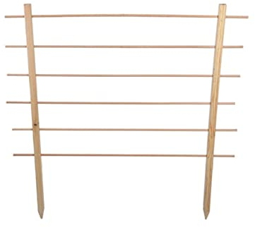 Rivanto® Rankhilfe Holzspalier Größe S, B 100 x H100 cm, Pflanzenstütze, FSC-Holz, Pflanzen-Rankhilfe für Gemüse, Blumen, Sträuchern