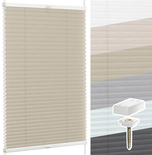 SchattenFreude Wabenplissee nach Maß für Fenster & Tür | Zum Anschrauben in der Glasleiste | Lichtdurchlässig