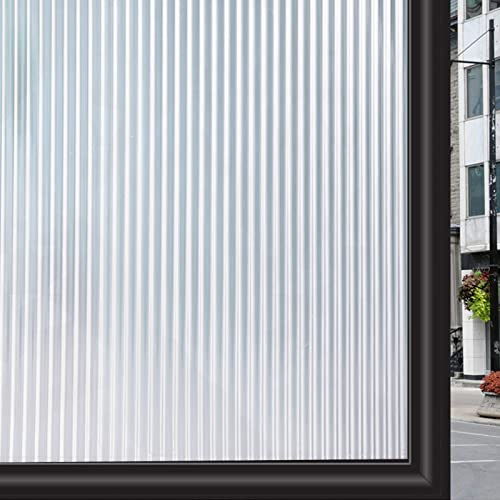 Zindoo Vinilos para Cristales Vinilo Adhesivo Cristal Vinilos para Ventanas Vinilo Ventana Patrón de Rayas Opaco 105x200 cm Autoadhesivo Estático Anti-UV para Oficina Tienda Dormitorio Cocina