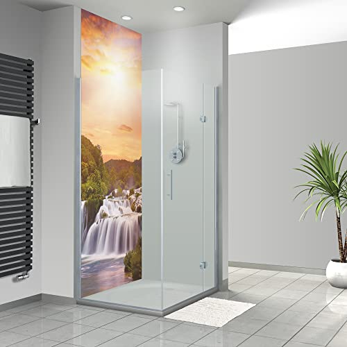 WANDFREUDE individuelle Duschrückwand Aluverbundplatte auf Maß (1 Stück - Kroatien - Seidenmatt) – Dusche Wandverkleidung Duschwandverkleidung Duschrückwände