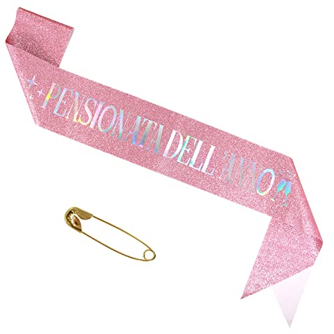 Bomtop Fascia Pensione Donna, Pensionata dell’ Anno Regalo Donna, Gadget Festa della Donna Pensionato Decorazione Addobbi Regali Festa di Pensione Party Donna, Idee Regalo Festa della Donna Regalo