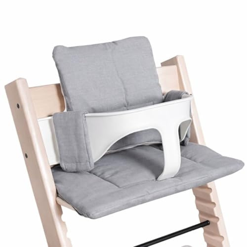 Hoppediz Hochstuhl Sitzkissen passend für Stokke Tripp Trapp, Kos | 2-teiliges Sitzkissen-Set aus Baumwolle, atmungsaktiv und waschbar
