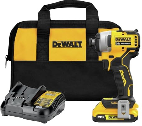 DeWalt DCF809D1 20V Cordless 1/4 Impact Driver Kit w/Battery, Charger and Bag