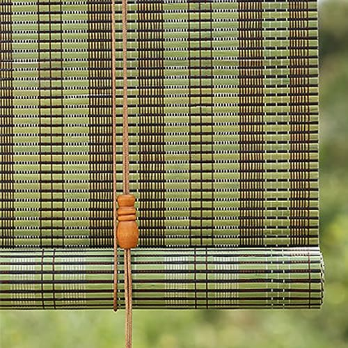 Büro Bambusrollo für Fenster Atmungsaktive Verdunkelungsrollo Bambus Rollos Outdoor Bambus Rollo Draußen Bambus Rollos Türen,Bambusjalousie Bambusrollo for Balkon,Terrasse (80*180cm/32*71in)