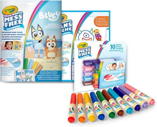 CRAYOLA - Color Wonder Value Set Colour Without Stain, Bluey Theme, Creative Activities for Children, Age 3,4,5 Years