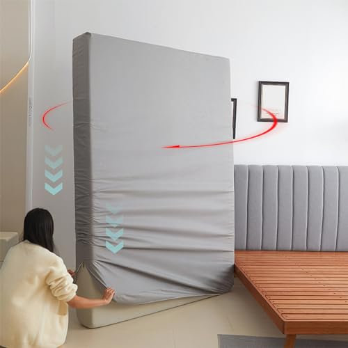 LSZHBSL Flauschige Spannbettlaken 153x203+30cm Atmungsaktiv Bettlaken Spannbetttuch rutschfeste Matratzenschoner für Matratze, Boxspringbett oder Topper waschbar grau