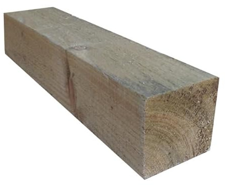 Square wooden post 8ft X 3 fence posts stained treated garden timber wood 2.4m X 75mm, Timber Fencing Post Fence,3 x 3 fence posts,3 x 3 wood post,3 x 3 timber posts (10)