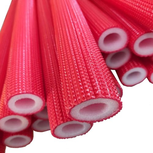 Schlauch Rohrdämmung Isolierschlauch Rohrisolierung Polyethylen für Heizungsrohr Isolierung Schutz Von Rohren Klimaanlage Wärmeisolierung Rohr ID 16/20/25/32MM(Rot,ID: 20mm TH: 7mm)