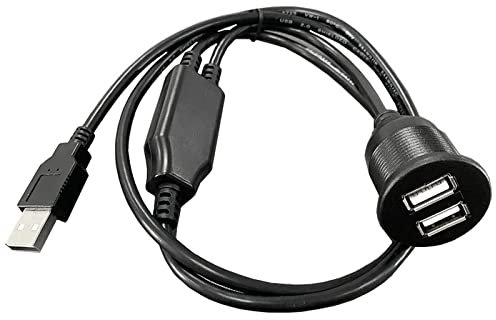 Woedpez Ports USB 2 0 Panel Unterputz Auto Verlängerungskabel High Speed Ladekabel Auto USB Ladegerät Adapter
