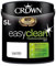 Easy Clean WHITE Emulsion | 5 Litre Crown Paint | Suitable For Walls, Ceilings, Wood & Metal