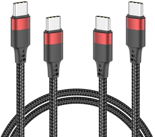 USB C to USB C Charger Cable 2Pack 1M 60W Fast Charging USB C Cable C to C Charger Cable Fast Charge USBC to USBC Cord for iPhone 17 16 Samsung Galaxy S25 S24 S23 Note 20 iPad MacBook