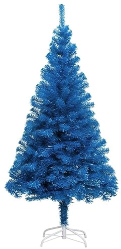 Künstlicher Weihnachtsbaum mit Ständer Blau 210cm PVC Xmas Kiefer Baum mit Metallständer Indoor Outdoor Saisonale Urlaub Ornament Dekoration Home Decor