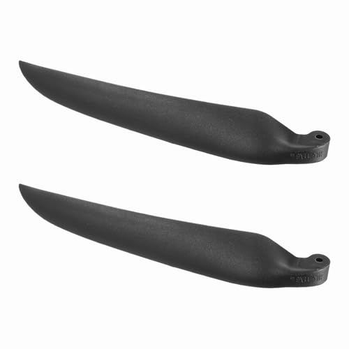 sourcing map RC Glider Propeller Replacement Prop Blades, 11x6 Inch RC Folding Propeller Nylon Blades Parts for Spinner D28-D48mm Glider Airplane Prop Replacement(Black, 1 Pair)