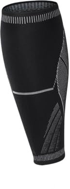 SHENJMAI vadkompressionsmanschett 1 st. löpning atletisk kompression ärmar ben kalv shin splints armbåge knä pads skydd sport säkerhet unisex, svart, M