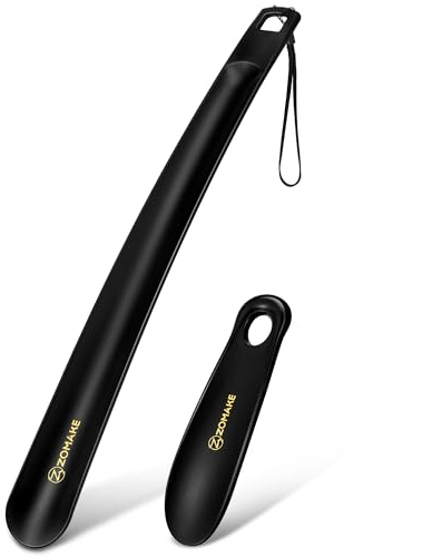 ZOMAKE Calzascarpe Lungo, Calza Scarpe Lungo Plastica 41cm, Calzante per Scarpe Corto 19cm per Uomini Donne Anziani Bambini (2 Pezzi)