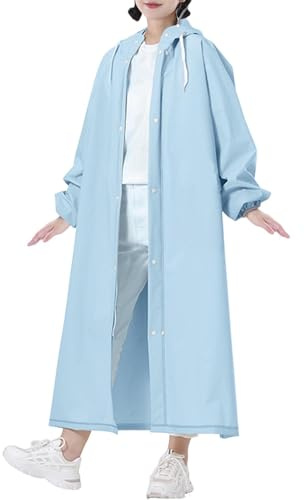 Poncho Pluie Imperméable Femme Léger Respirant avec Capuche Cape de Pluie Femme Réutilisable Poncho Impermeable Adulte de Randonnée Manteaux Impermeables pour Velo Moto Ponchos et Capes Imperméables