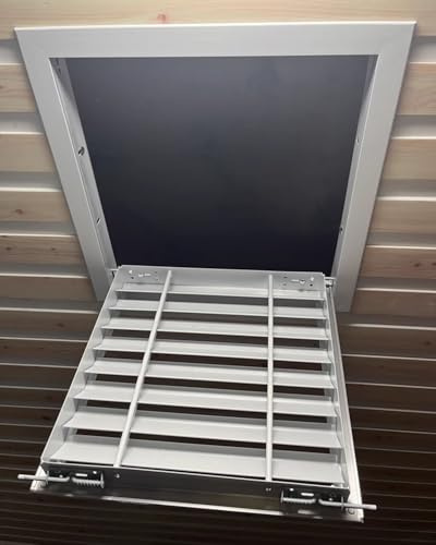 Generico Piastra per Porta di ispezione per soffitta ventilata Bianca, Pannello di Accesso per Servizio con Chiusura a Molla in Metallo, Copertura per Foro nel Muro per Bagno, Garage, Corri