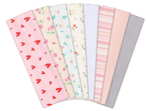 Cosblisvia 8 Stück Stirnband Damen, Haarband Baumwolle Weich Und Haarband Damen Elastisch, Haarbänder Für Sport, Yoga, Laufen, Fitnessstudio, Alltag (Bunt)