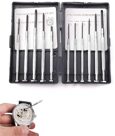 HZAOPZE 11pcs Juego de Destornilladors Precision, Destornillador Gafas Juego de Herramientas de Relojero Precision Screwdriver Set Multiusos Pequeño para Electrónica Pulseras Anteojos Relojero