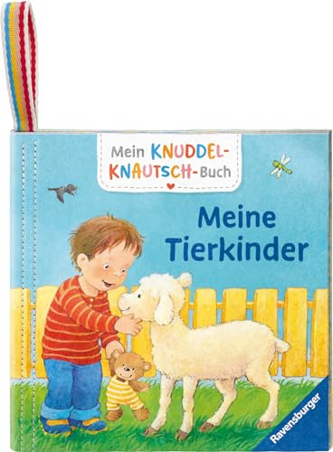 Mein Knuddel-Knautsch-Buch: Meine Tierkinder; weiches Stoffbuch, waschmaschinengeeignet, Badebuch, Babyspielzeug ab 6 Monate