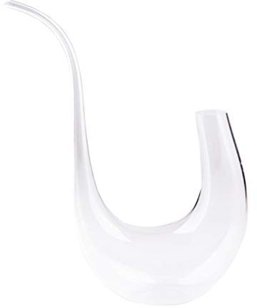 MYYINGELE Elegant Wine Decanter Instrument Shaped Design Crystal Hand Made large Wine Carafe Holds 1000 ML - Lead Free The Premium Gift Party, white