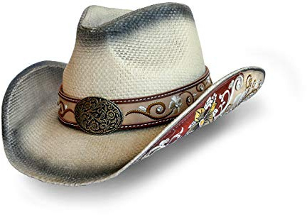 Stars und Stripes Westernhut Strohhut Paola (55/56)