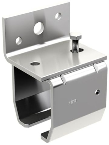 Support équerre enveloppant en INOX 304L pour fixation murale des rails SLID'UP SU2052 et SU2053-60 kg
