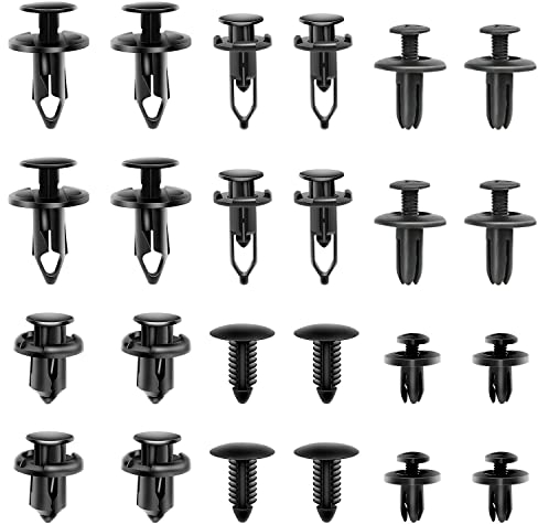 MEISO Set di 190 clip di fissaggio per porte, paraurti, clip di fissaggio per auto, con strumento di rimozione, set di cunei decorativi, rivetti in plastica