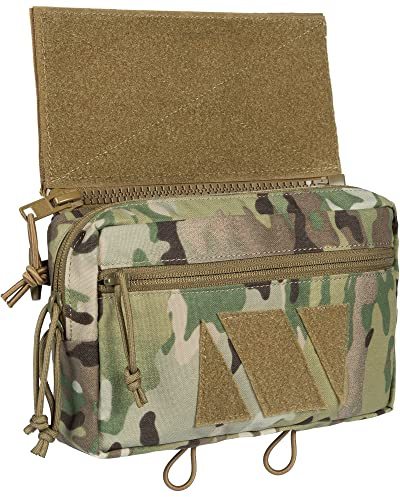 OneTigris Drop Down Pouch, PLUS1S Dump IFAK Pouch, Organizer Fronttasche für Taktische Weste Plattenträger, Erste Hilfe Tasche für Camping Auto Airsoft Rucksack