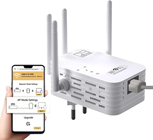 Fulenyi Amplificateur WiFi et Signal, Living WiFi Extender Couvre jusqu'à 1200 - Couvre jusqu'à 1200 Amplificateur et Signal Extenseur WiFi, répéteur Wi-FI Couverture