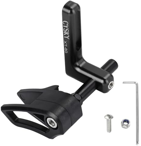 CYSKY Road Bike Chain Guide, Gravel Bicycle Chain Protector for Single Chainring, Mount Front Derailleur Frame (Aluminum Alloy 7075) (Black)